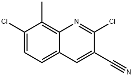 2,7-DICHLORO-8-METHYLQUINOLINE-3-CARBONITRILE Struktur