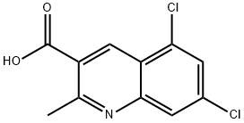 5,7-DICHLORO-2-METHYLQUINOLINE-3-CARBOXYLIC ACID Struktur