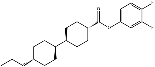 [1,1'-Bicyclohexyl]-4-carboxylic acid, 4'-propyl-,3,4-difluorophenyl ester, [trans,trans] Struktur