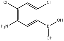 5-Amino-2,4-dichlorophenylboronic acid Struktur