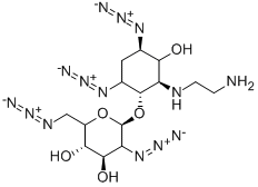 2-[(2-AMINOETHYL)AMINO]-4,6-DIAZIDO-2,4,5,6-TETRADEOXY-3-O-(2,6-DIAZIDO-2,6-DIDEOXY-D-GLUCOPYRANOSYL)-D-MYO-INOSITOL Struktur