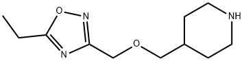 4-(5-Ethyl-[1,2,4]oxadiazol-3-ylmethoxymethyl)-piperidine Struktur