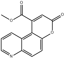 METHYL 3-OXO-3H-PYRANO[3,2-F]QUINOLINE-1-CARBOXYLATE Struktur