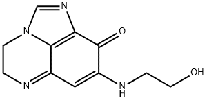 9H-Imidazo[1,5,4-de]quinoxalin-9-one,  4,5-dihydro-8-[(2-hydroxyethyl)amino]- Struktur