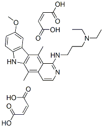 N,N-diethyl-N'-(9-methoxy-5,11-dimethyl-6H-pyrido[4,3-b]carbazol-1-yl)propane-1,3-diamine dimaleate Struktur