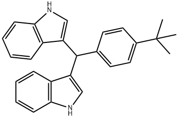 3,3'-[[4-(tert-butyl)phenyl]methylene]bis(1H-indole) Struktur