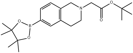 2-(6-(4,4,5,5-四甲基-1,3,2-二氧硼戊環(huán)-2-基)-3,4-二氫異喹啉-2(1H)-YL)乙酸叔丁酯, 949922-33-2, 結(jié)構(gòu)式