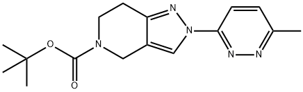 2-(6-METHYL-3-PYRIDAZINYL)-2,4,6,7-TETRAHYDRO-5H-PYRAZOLO[4,3-C]PYRIDINE-5-CARBOXYLIC ACID, TERT-BUTYL ESTER Struktur