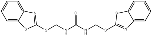 1,3-BIS[(2-BENZOTHIAZOYLMERCAPTO)METHYL]UREA Struktur