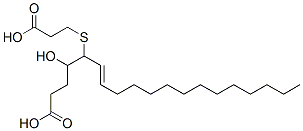 4-hydroxy-5-((2-carboxyethyl)thio)-6-nonadecenoic acid Struktur