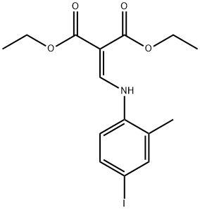 diethyl 2-((4-iodo-2-MethylphenylaMino)Methylene)Malonate Struktur