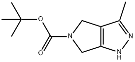 Pyrrolo[3,4-c]pyrazole-5(1H)-carboxylic acid, 4,6-dihydro-3-methyl-, 1,1-dimethylethyl ester Struktur