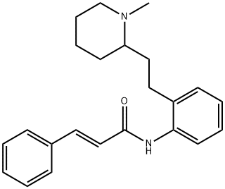 (2E)-N-[2-[2-(1-Methyl-2-piperidinyl)ethyl]phenyl]-3-phenyl-2-propenaMide Struktur