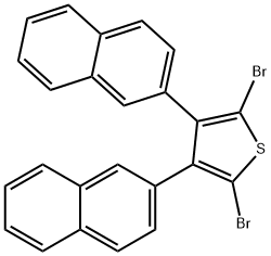 2,5-DIBROMO-3,4-DI-NAPHTHALEN-2-YL-THIOPHENE Struktur