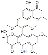 2,3-Dihydro-2,5-dihydroxy-10-(5-hydroxy-8,10-dimethoxy-2-methyl-4-oxo-4H-naphtho[1,2-b]pyran-9-yl)-6,8-dimethoxy-2-methyl-4H-naphtho[2,3-b]pyran-4-one Struktur