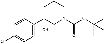 1-BOC-3-(4-CHLOROPHENYL)-3-HYDROXYPIPERIDINE Struktur