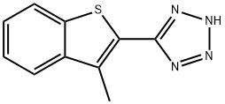 3-methyl-2-(1H-tetrazol-5yl) benzothiophene Struktur