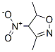 Isoxazole,  4,5-dihydro-3,5-dimethyl-4-nitro- Struktur