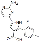 1H-Pyrrole-3-carboxylic  acid,  5-(2-amino-4-pyrimidinyl)-2-(2-fluoro-4-methylphenyl)- Struktur