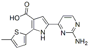 1H-Pyrrole-3-carboxylic  acid,  5-(2-amino-4-pyrimidinyl)-2-(5-methyl-2-thienyl)- Struktur