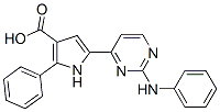 1H-Pyrrole-3-carboxylic  acid,  2-phenyl-5-[2-(phenylamino)-4-pyrimidinyl]- Struktur