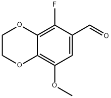 1,4-Benzodioxin-6-carboxaldehyde,  5-fluoro-2,3-dihydro-8-methoxy- Struktur