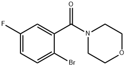 (2-Bromo-5-fluorophenyl)(morpholino)methanone Struktur