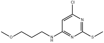 6-Chloro-N-(3-methoxypropyl)-2-(methylthio)pyrimidin-4-amine Struktur