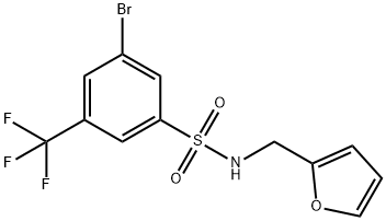 3-Bromo-N-(furan-2-ylmethyl)-5-(trifluoromethyl)benzenesulfonamide Struktur