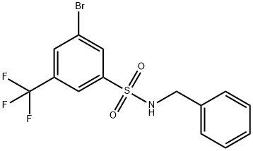 N-Benzyl-3-bromo-5-(trifluoromethyl)benzenesulfonamide Struktur