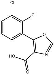 5-(2,3-Dichlorophenyl)oxazole-4-carboxylic acid Struktur