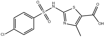 2-{[(4-Chlorophenyl)sulfonyl]amino}-4-methyl-1,3-thiazole-5-carboxylic acid Struktur