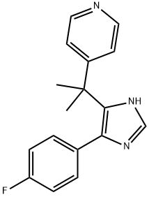 Pyridine,  4-[1-[4-(4-fluorophenyl)-1H-imidazol-5-yl]-1-methylethyl]- Struktur