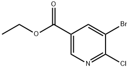 3-Pyridinecarboxylic acid, 5-broMo-6-chloro-, ethyl ester Struktur