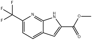 1H-Pyrrolo[2,3-b]pyridine-2-carboxylic acid, 6-(trifluoromethyl)-, methyl ester Struktur