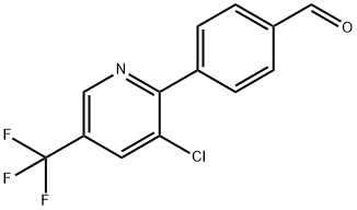 4-[3-chloro-5-(trifluoromethyl)-2-pyridinyl]benzenecarbaldehyde Struktur