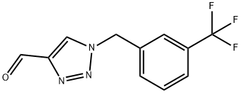 1-[3-(trifluoromethyl)benzyl]-1H-1,2,3-triazole-4-carbaldehyde Struktur