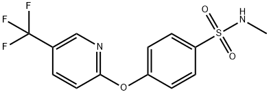 N-methyl-4-{[5-(trifluoromethyl)-2-pyridinyl]oxy}benzenesulfonamide Struktur