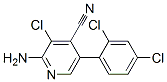 4-Pyridinecarbonitrile,  2-amino-3-chloro-5-(2,4-dichlorophenyl)- Struktur