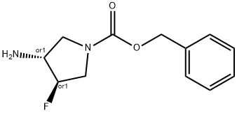 BENZYL 3-AMINO-4-FLUOROPYRROLIDINE-1-CARBOXYLATE Struktur