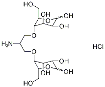 5-[2-amino-3-[4,5,6-trihydroxy-2-(hydroxymethyl)oxan-3-yl]oxypropoxy]-6-(hydroxymethyl)oxane-2,3,4-triol;4,4-O-(2-AMino-1,3-propanediyl)bis-D-Mannose Hydrochloride Struktur