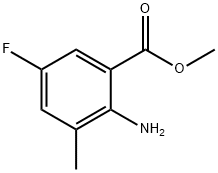 BENZOIC ACID, 2-AMINO-5-FLUORO-3-METHYL-, METHYL ESTER Struktur