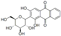 2-D-Glucopyranosyl-1,3-dihydroxy-9,10-anthracenedione Struktur