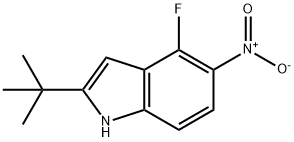 2-tert-butyl-4-fluoro-5-nitro-1H-indole Struktur