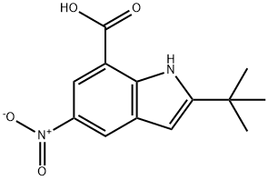 2-tert-butyl-5-nitro-1H-indole-7-carboxylic acid Struktur