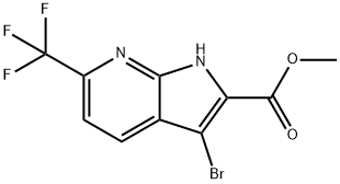 METHYL 3-BROMO-6-(TRIFLUOROMETHYL)-1H-PYRROLO[2,3-B]PYRIDINE-2-CARBOXYLATE Struktur