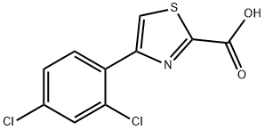 4-(2,4-Dichlorophenyl)thiazole-2-carboxylic Acid Struktur