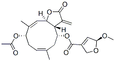 (5S)-2,5-Dihydro-5-methoxy-3-furancarboxylic acid (3aR,4R,6E,9S,10Z,11aR)-9-(acetyloxy)-2,3,3a,4,5,8,9,11a-octahydro-6,10-dimethyl-3-methylene-2-oxocyclodeca[b]furan-4-yl ester Struktur