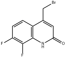 4-(bromomethyl)-7,8-difluoroquinolin-2(1H)-one Struktur