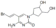 1-((3-hydroxy)-4-(hydroxymethyl)cyclopentyl)-4-amino-5-(2-bromovinyl)-2(1H)-pyrimidinone Struktur